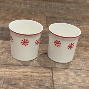 Fiesta Peppermint Mugs Cups Set of 2 Lot Fiesta Ware White Coffee Tea
